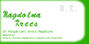 magdolna krecs business card